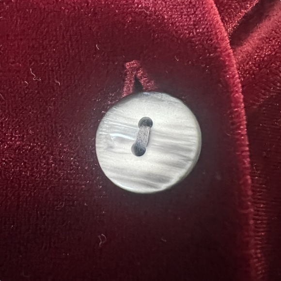 Working Classics Velvet Button‎ Shirt Size 22/24 Burgundy Fairy Glam Mature - Picture 6 of 8